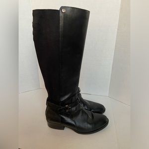 Taryn Rose Gigi Boots Knee High Black Leather Riding Shoes Tall Womens Sz 9.5 B
